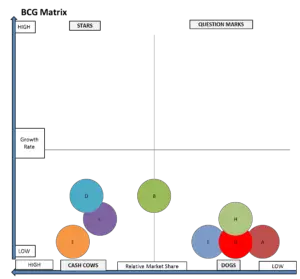 A too-conservative BCG matrix portfolio