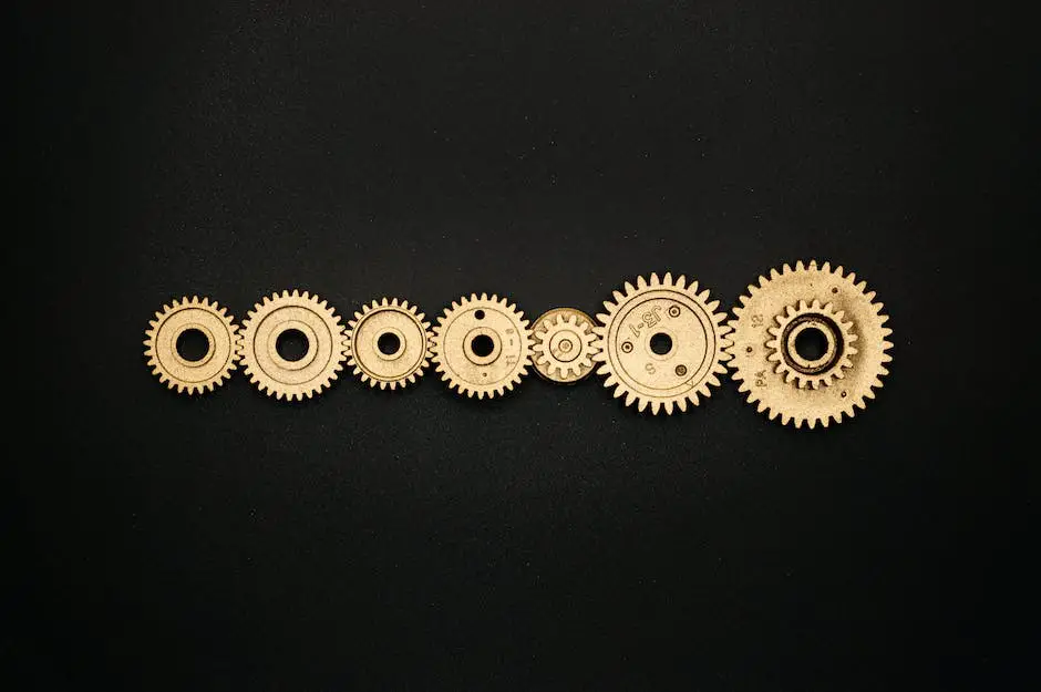Illustration of three interconnected gears representing operational excellence, product leadership, and customer intimacy as a trio of success.